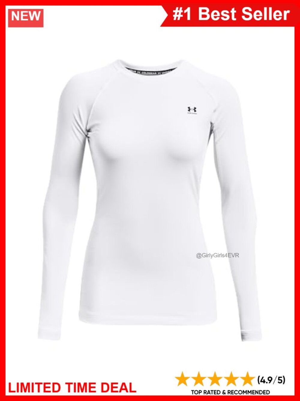 Under Armour Authentics Long Sleeve Crew Neck Fitted Active T-Shirt